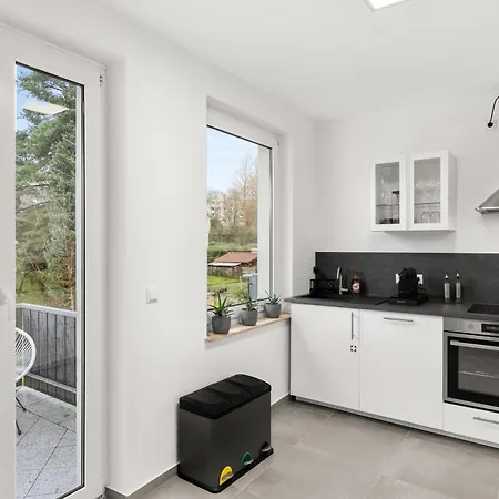 Apartment Sowi - Gartenblick & Parkplatz, Kueche Kassel